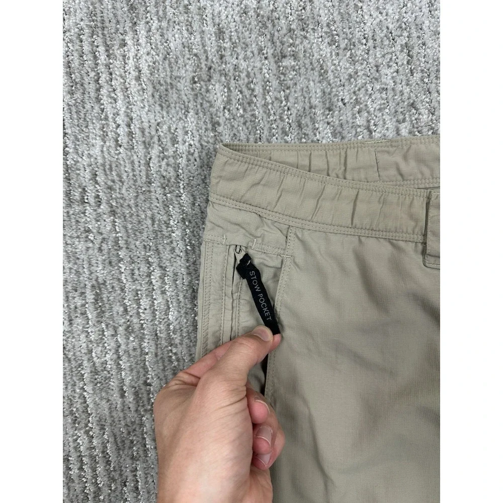 The North Face Mens Large Tan Nylon Ripstop Cargo Pants Hiking Outdoor Straight